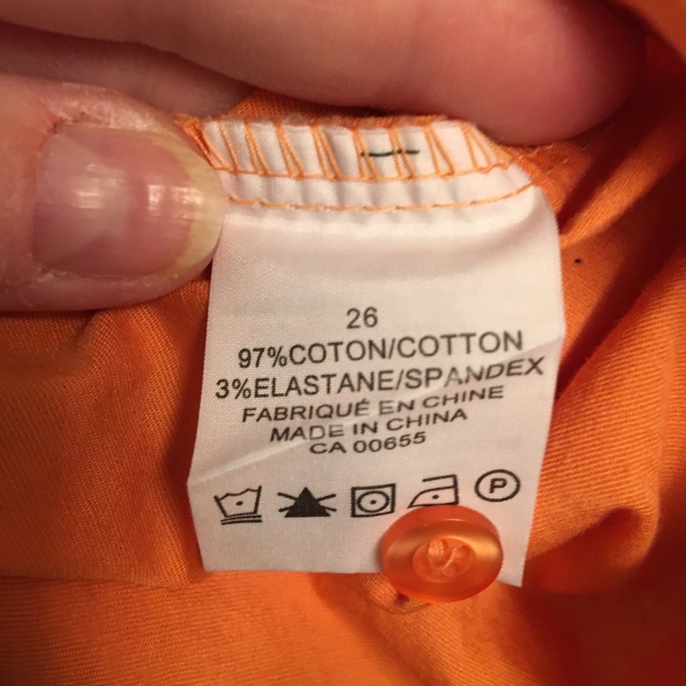 Button down orange blouse - Picture 4 of 4